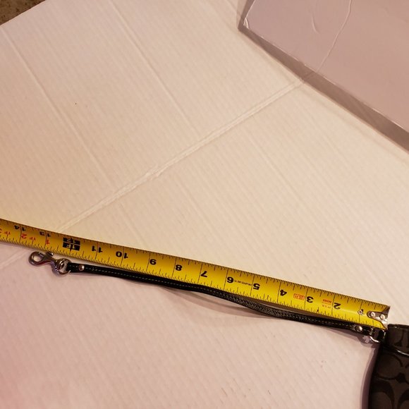 Coach Black Wristlet with Signature Canvas - Picture 13 of 15